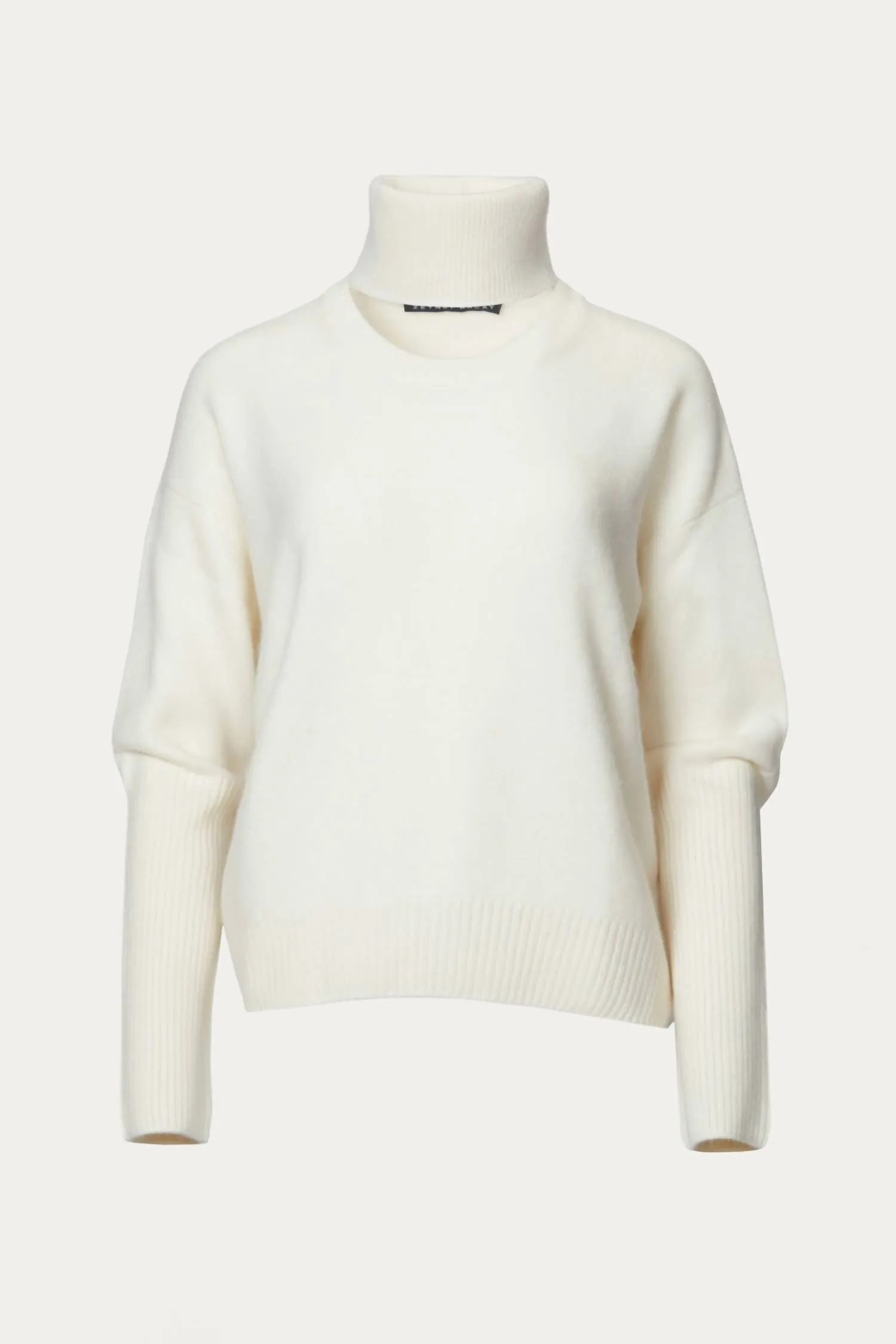 Cashmere Turtleneck Jumper In Off White