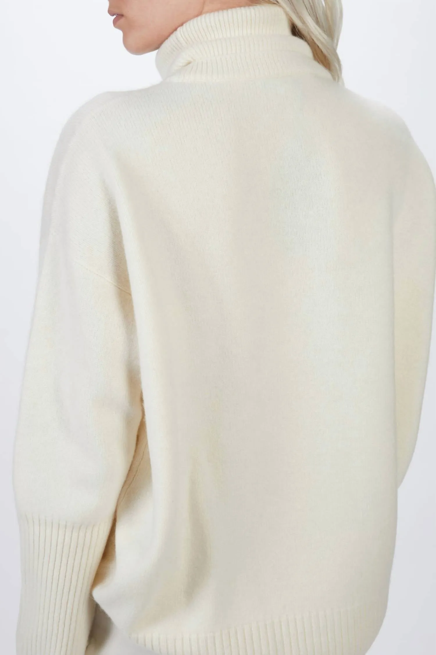 Cashmere Turtleneck Jumper In Off White