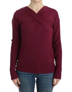Cavalli Elegant Keyhole Wool Women's Sweater