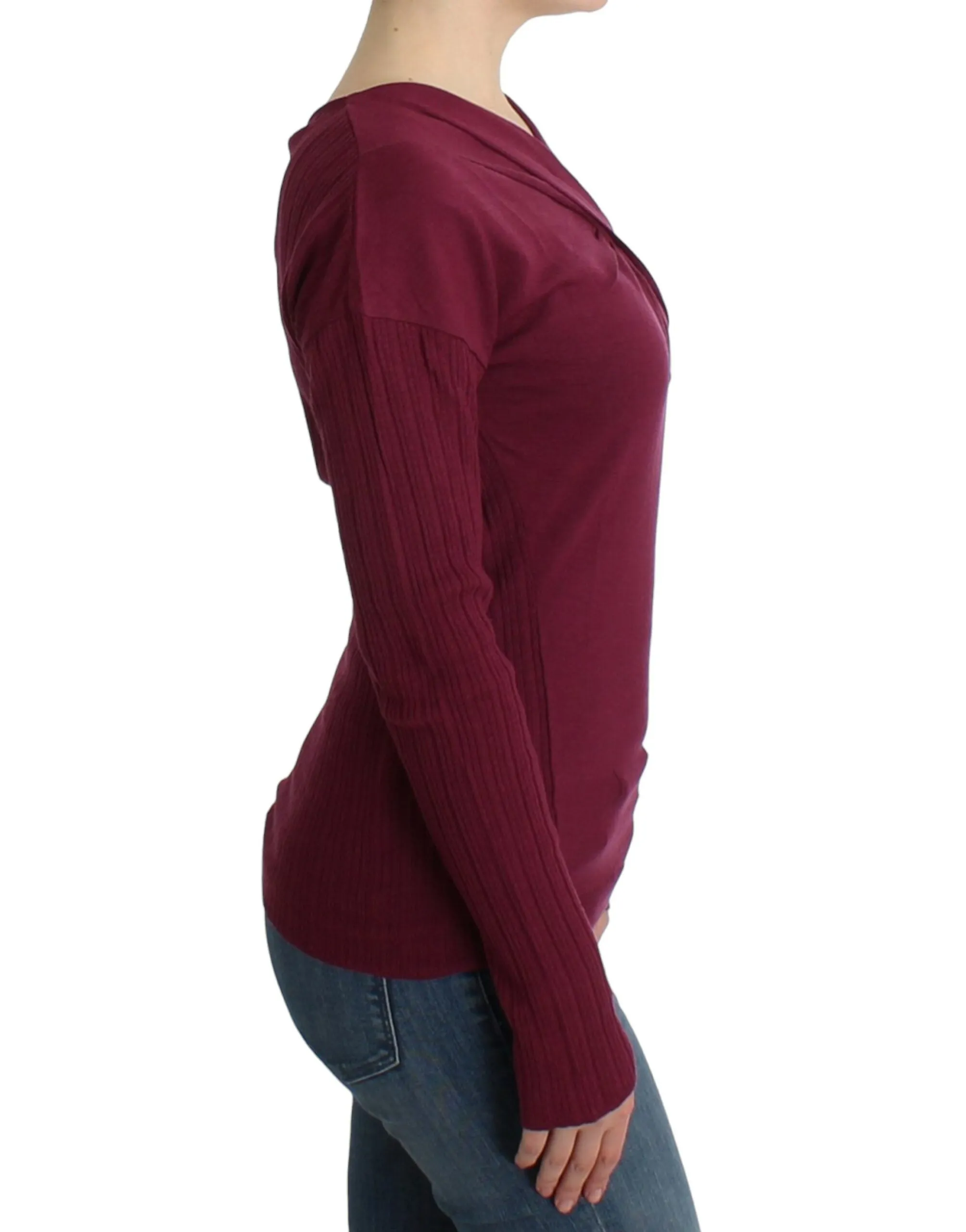 Cavalli Elegant Keyhole Wool Women's Sweater