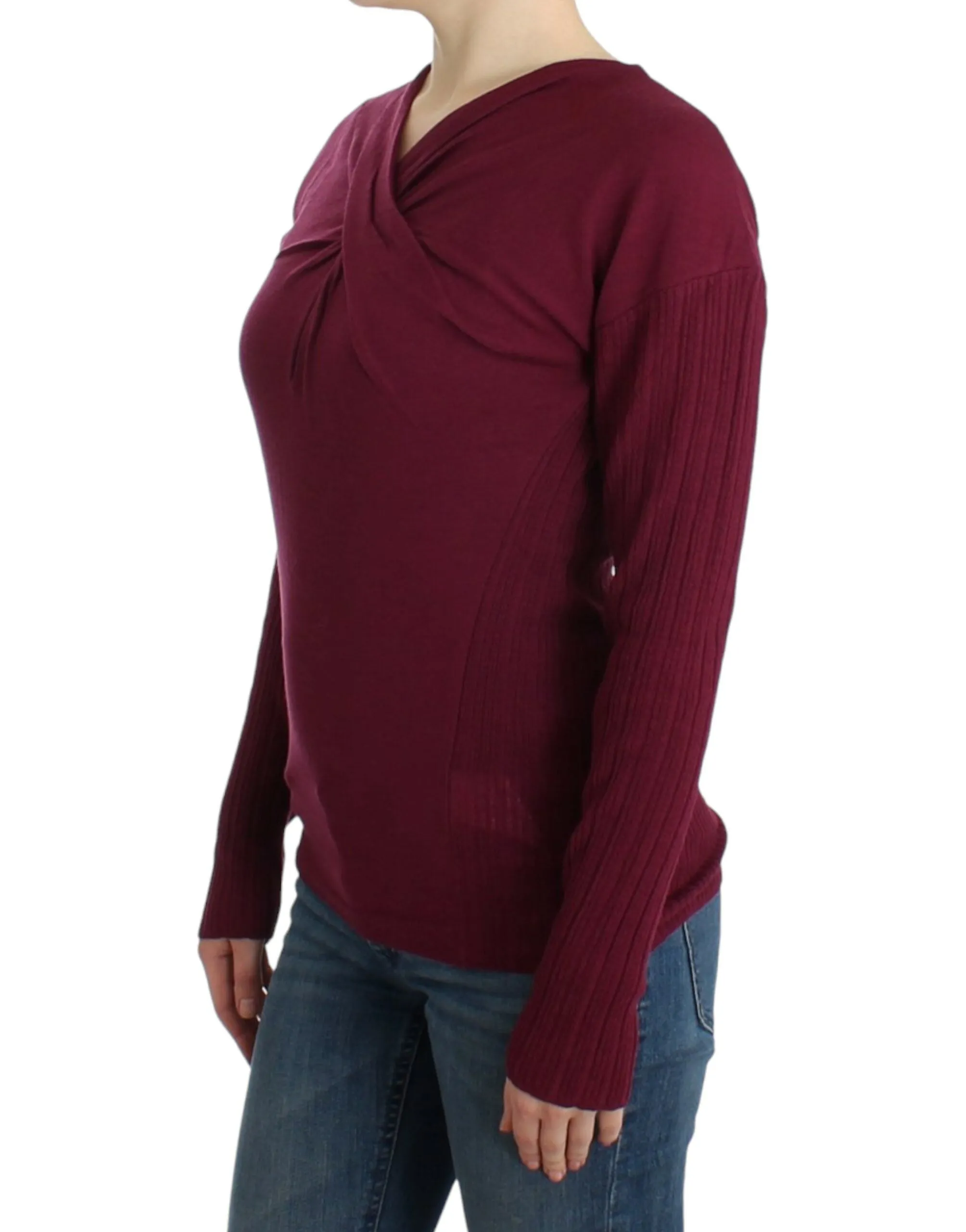 Cavalli Elegant Keyhole Wool Women's Sweater