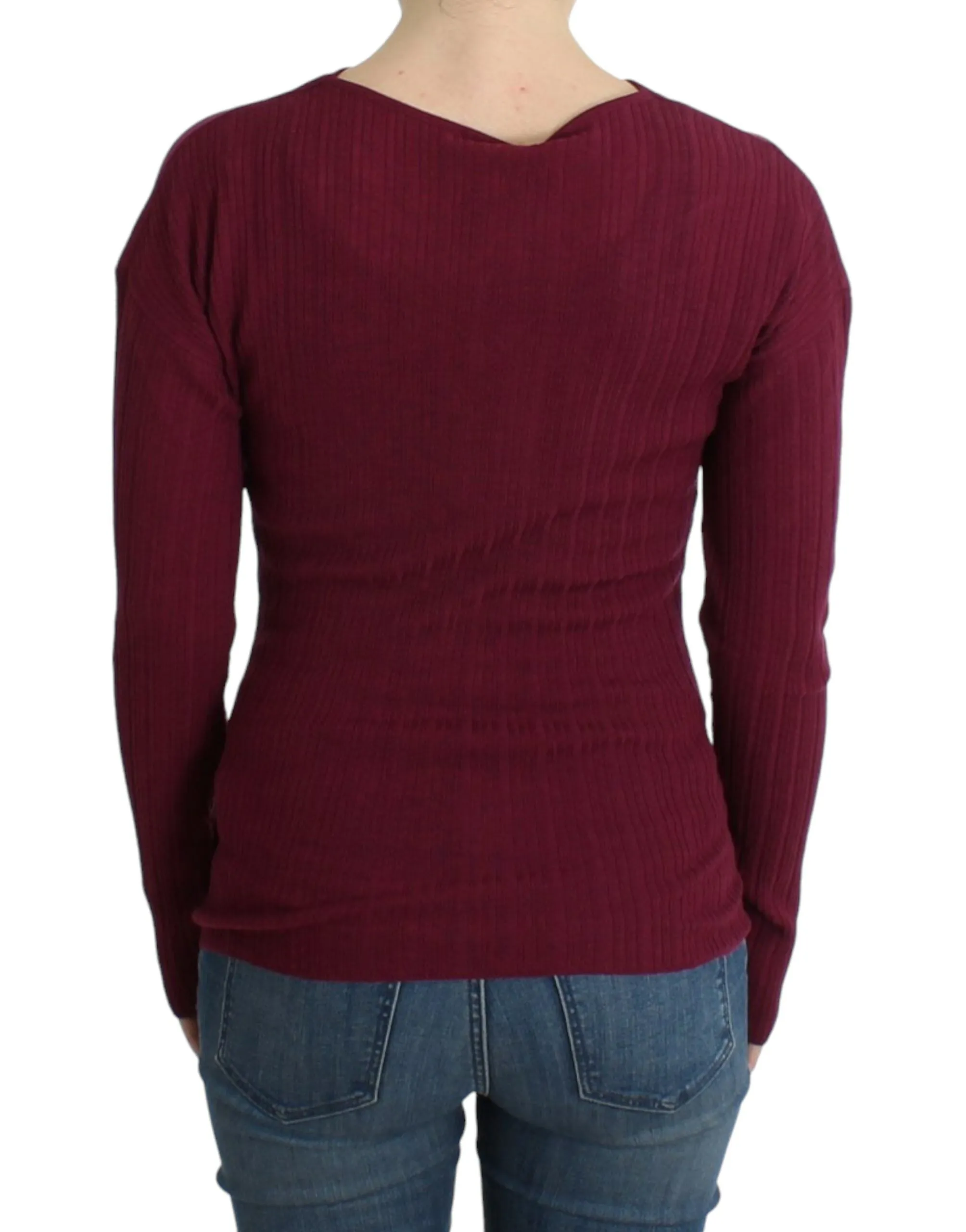 Cavalli Elegant Keyhole Wool Women's Sweater