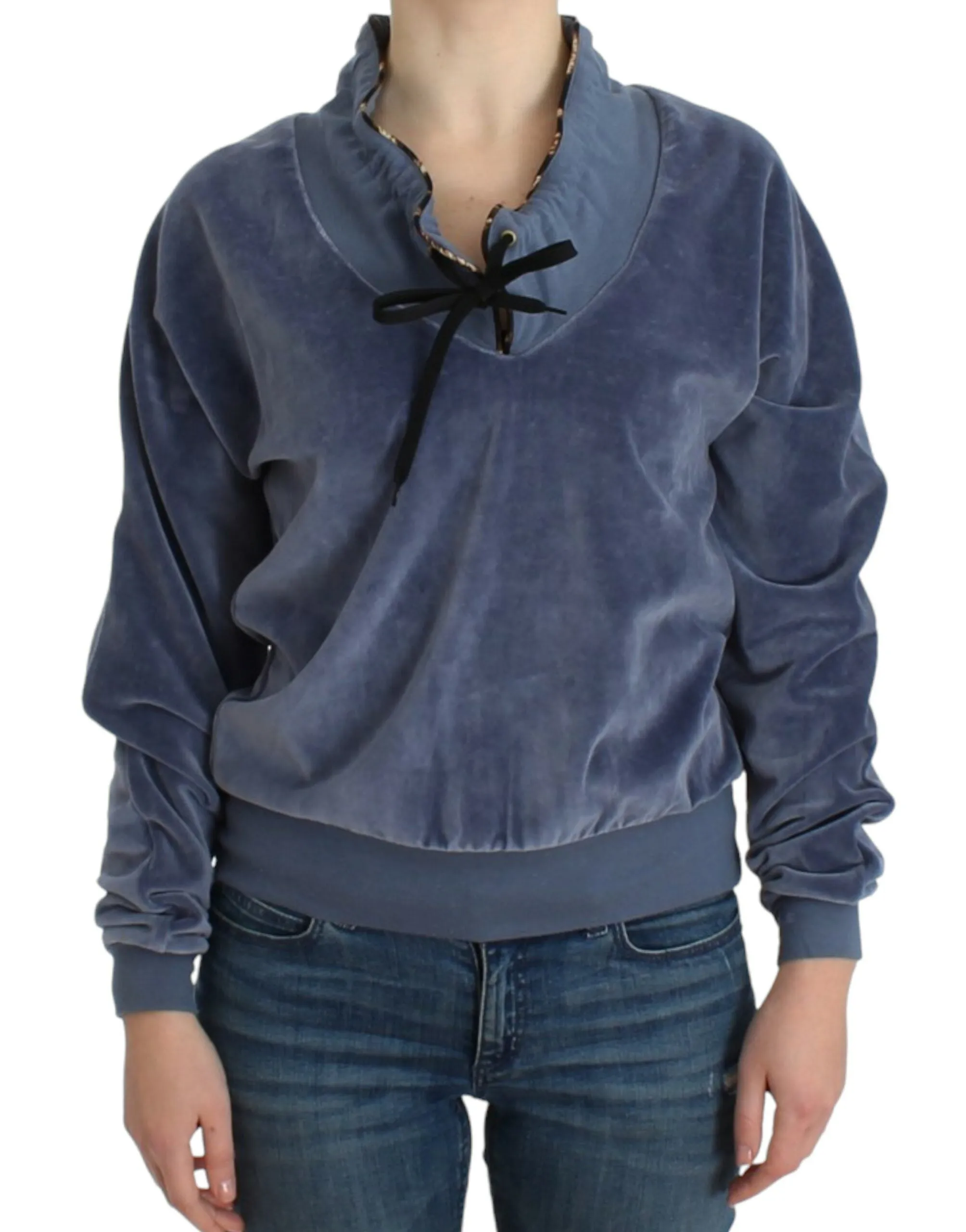 Cavalli Elegant Mock Sweater with Rhinestone Women's Detail