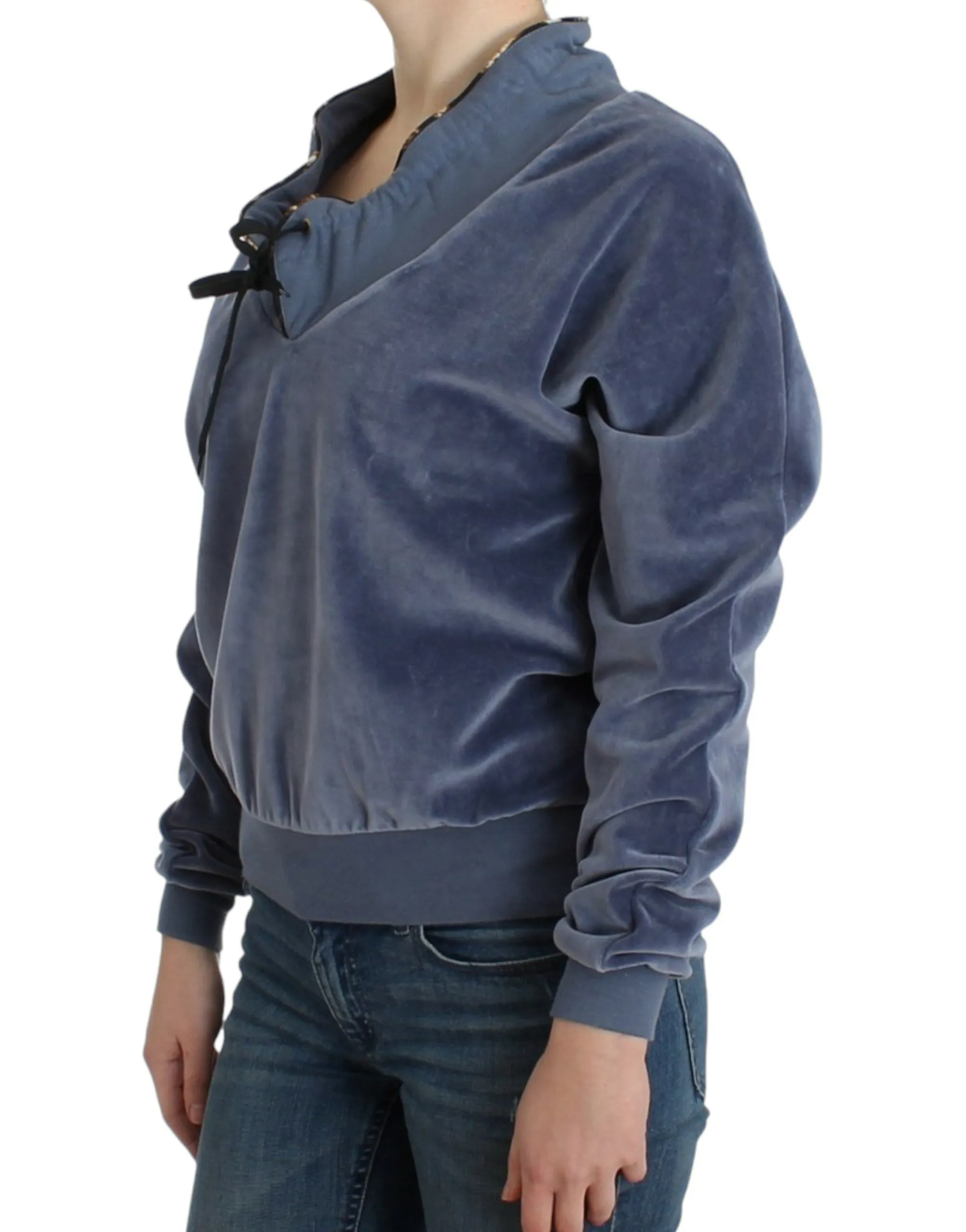 Cavalli Elegant Mock Sweater with Rhinestone Women's Detail