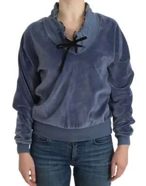 Cavalli Elegant Mock Sweater with Rhinestone Women's Detail