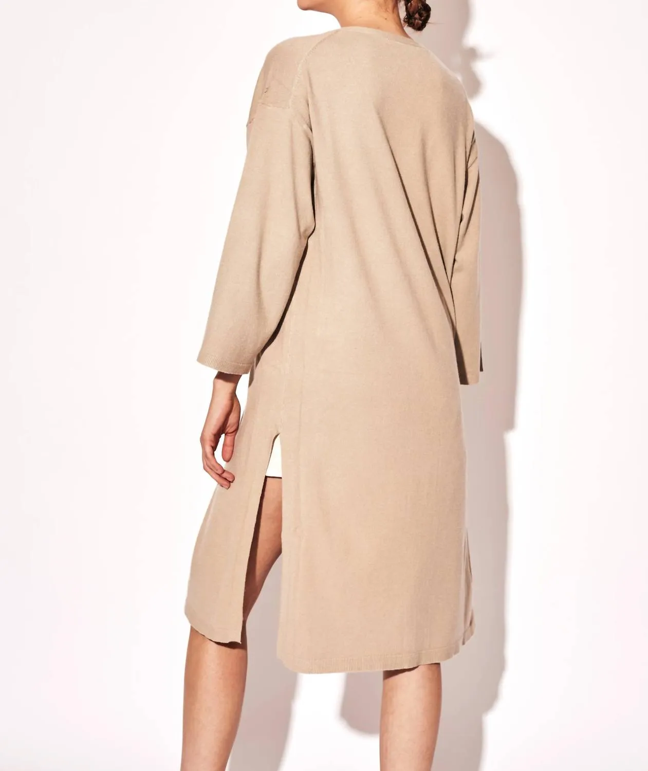Celestial Maxi Cardigan In Brown