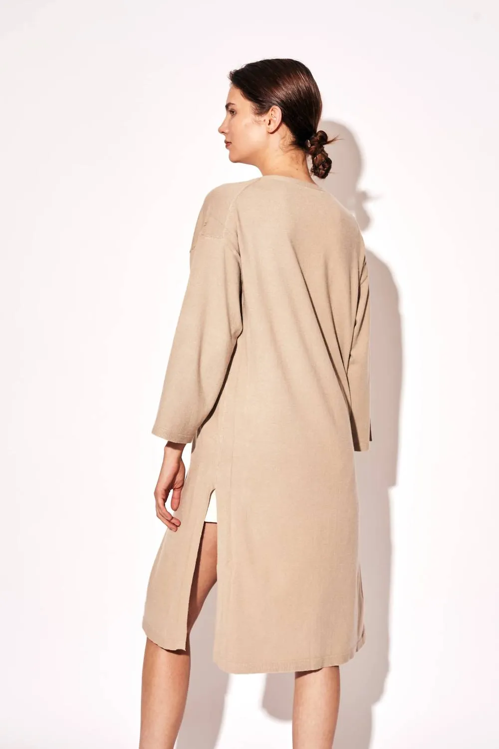 Celestial Maxi Cardigan In Brown