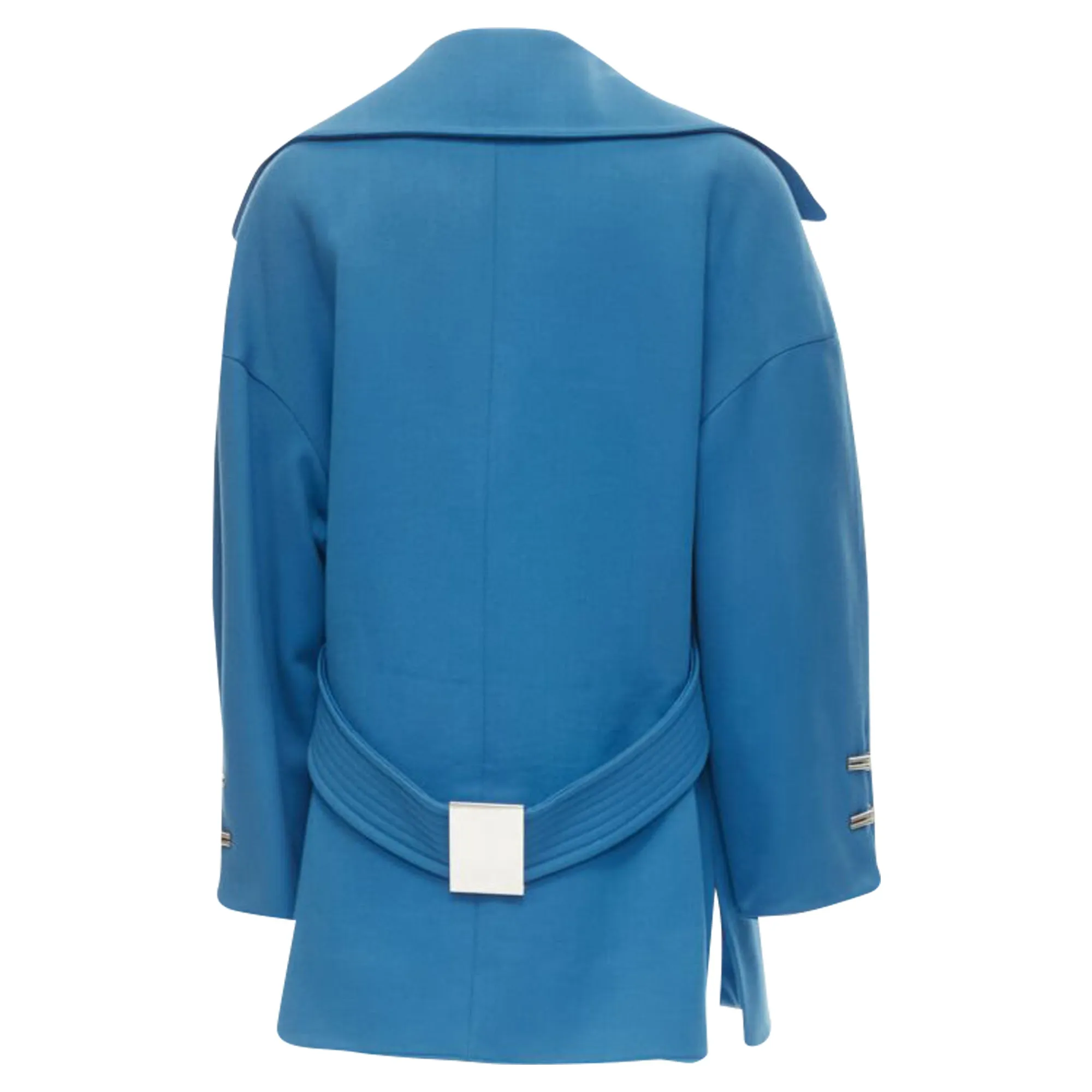 Claude Montana wool metal clasp button overcoat