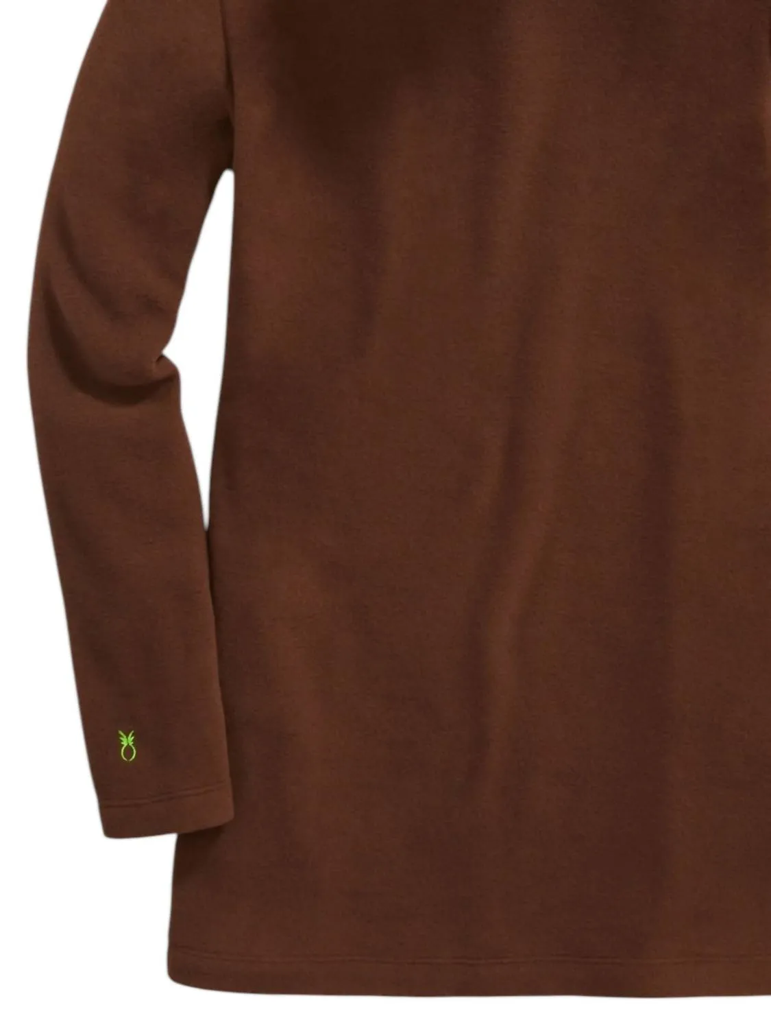 Cobble Hill Turtleneck Vello Fleece Top In Cocoa