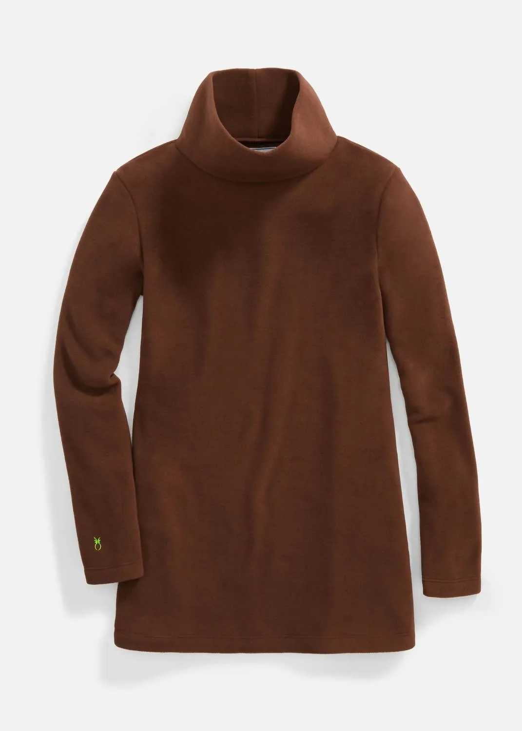 Cobble Hill Turtleneck Vello Fleece Top In Cocoa
