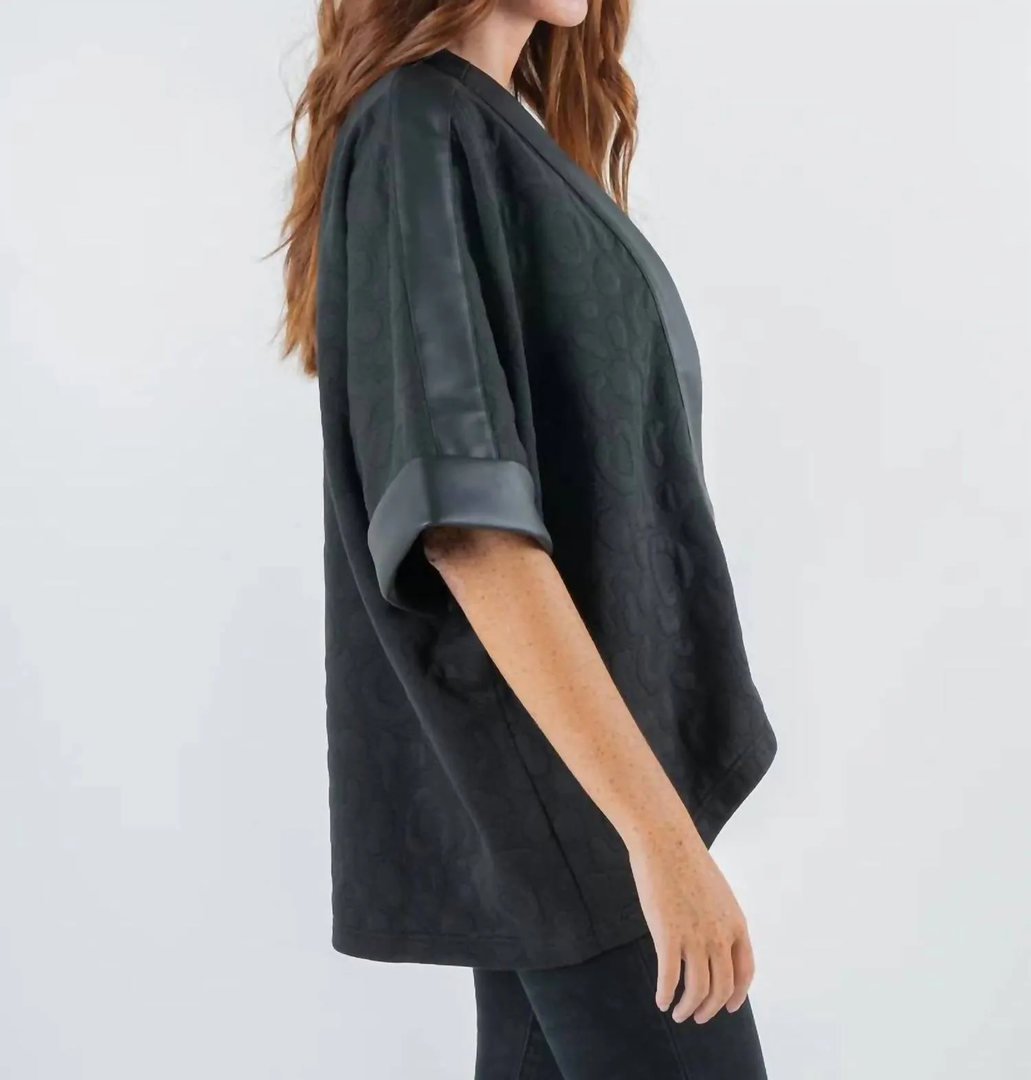 Coco Cape In Jet Black Cheetah