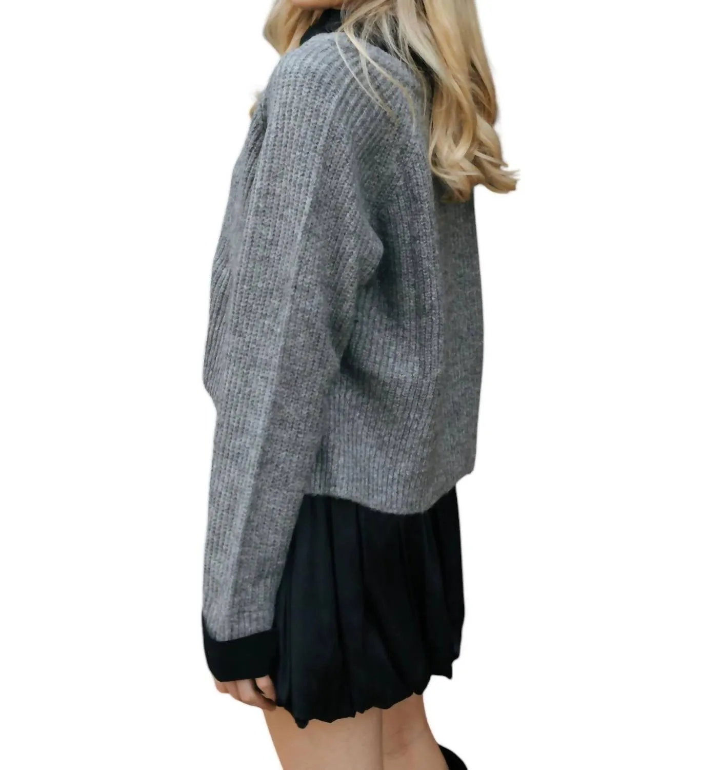 Combo Sweater In Grey