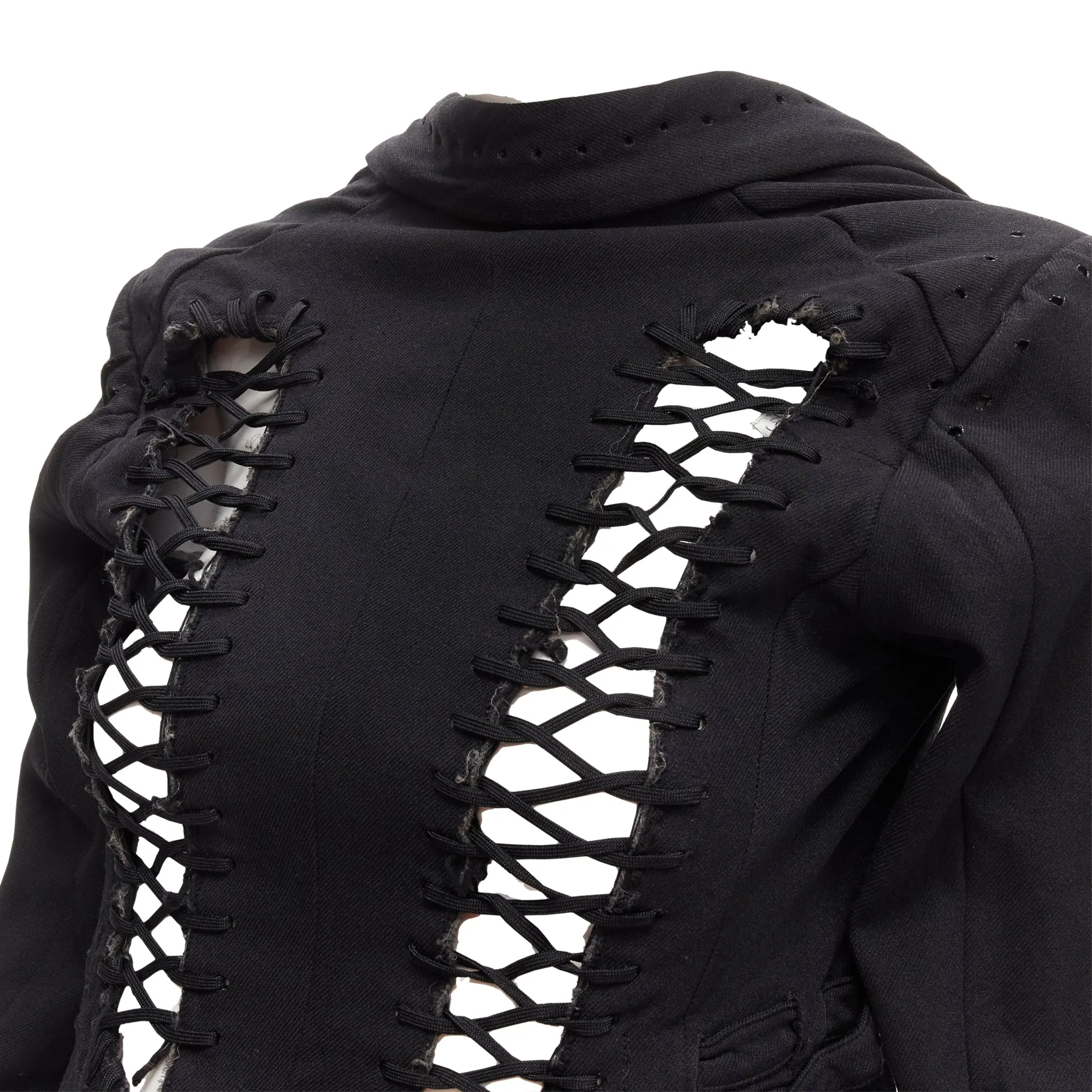 Comme Des Garcons lace eyelet deconstructed jacket