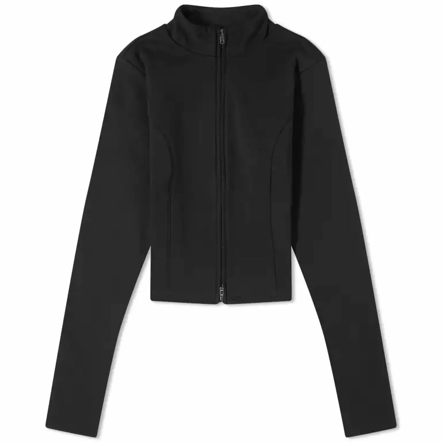 Compression Terry Mock Jacket In Black