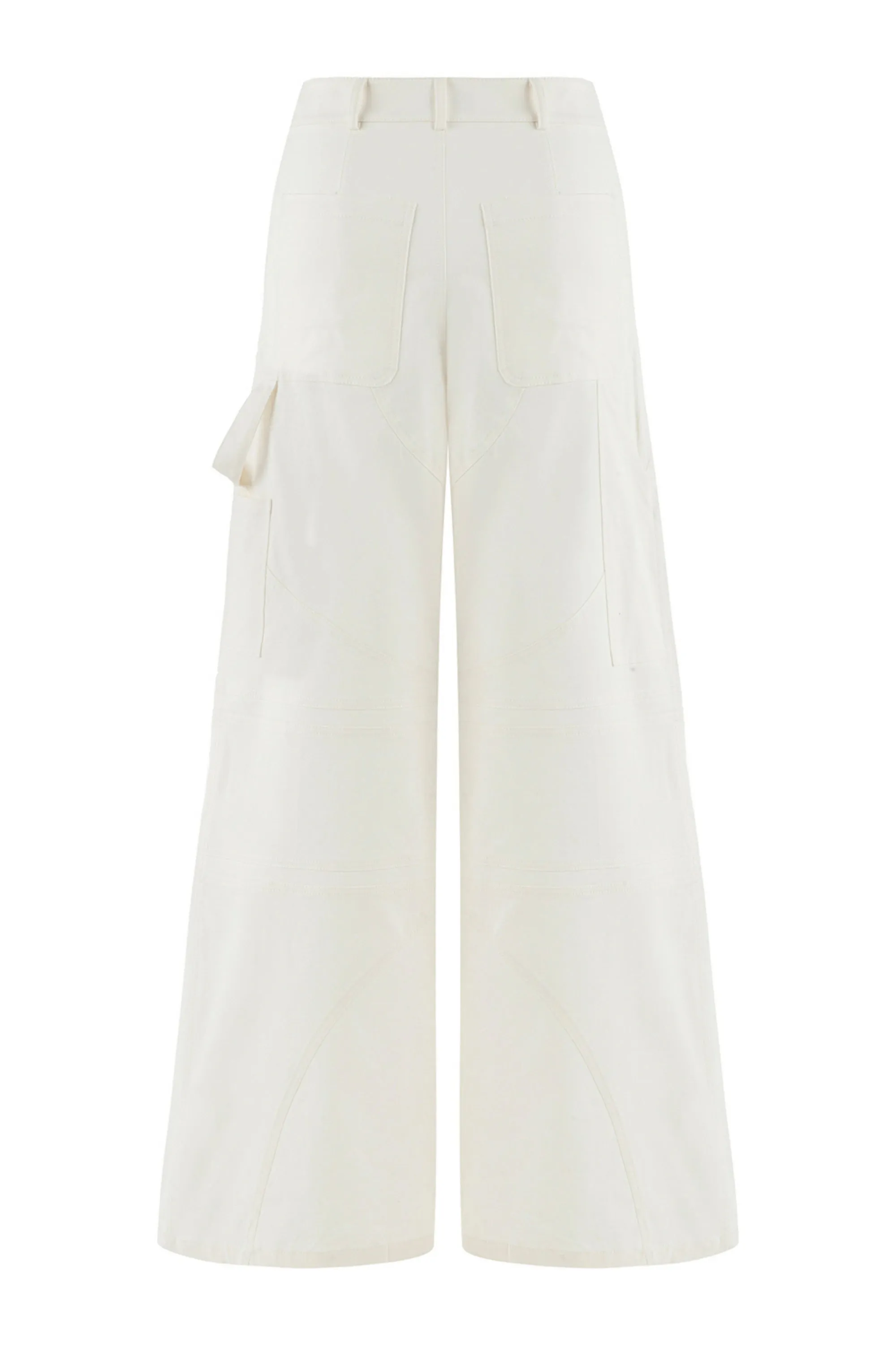 Contrast Top Stitching Pants