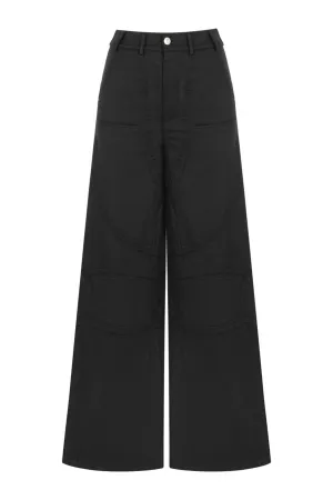 Contrast Top Stitching Pants