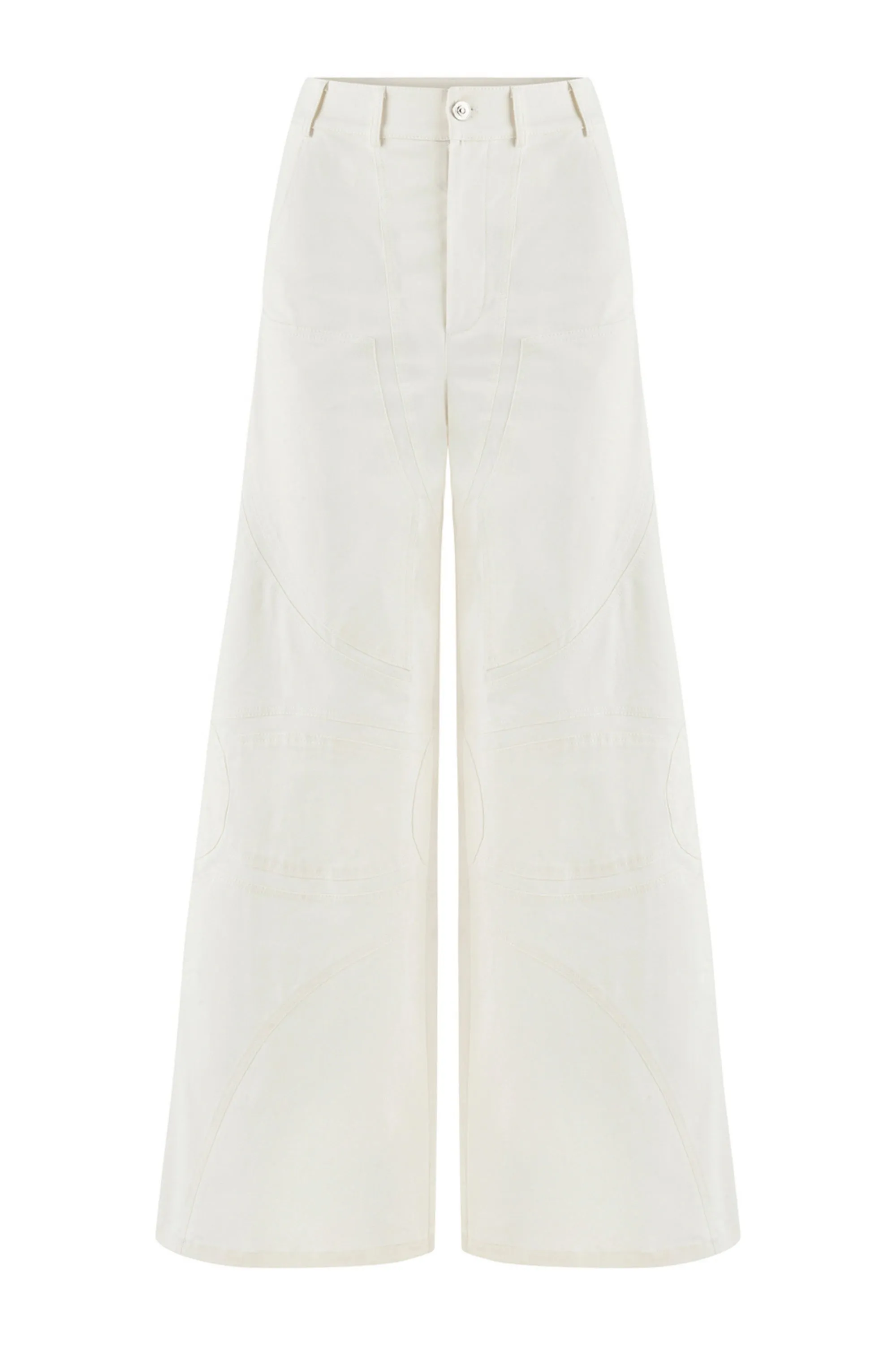 Contrast Top Stitching Pants
