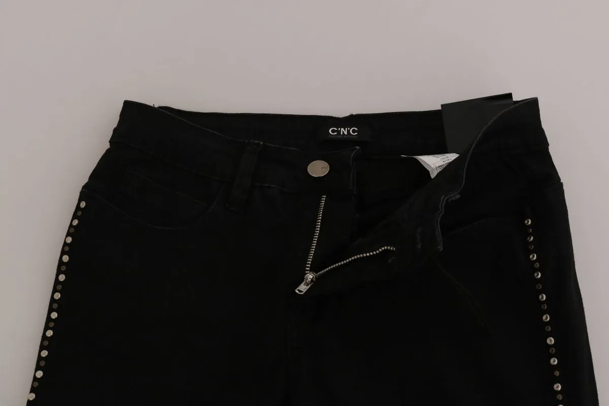 Costume National  Embellished Mid Waist Skinny blue Women's Jeans