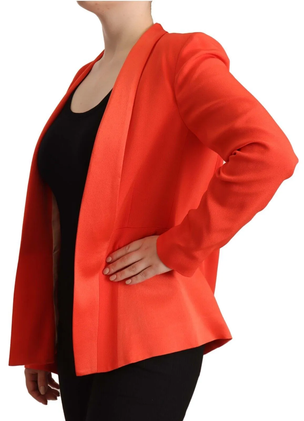 CO|TE  Long Sleeves Acetate Blazer Pocket Overcoat Women's Jacket