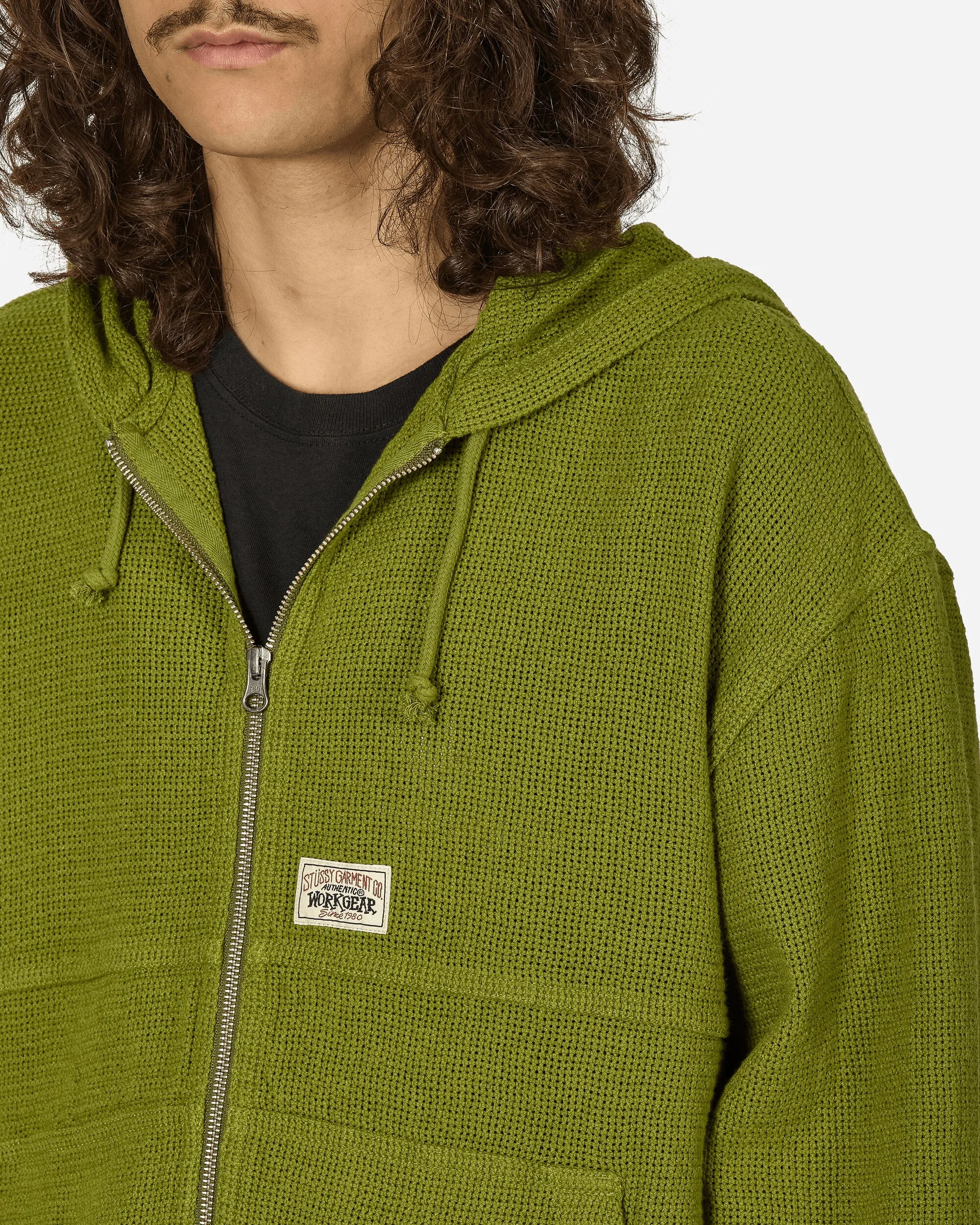 Cotton Mesh Work Jacket Green
