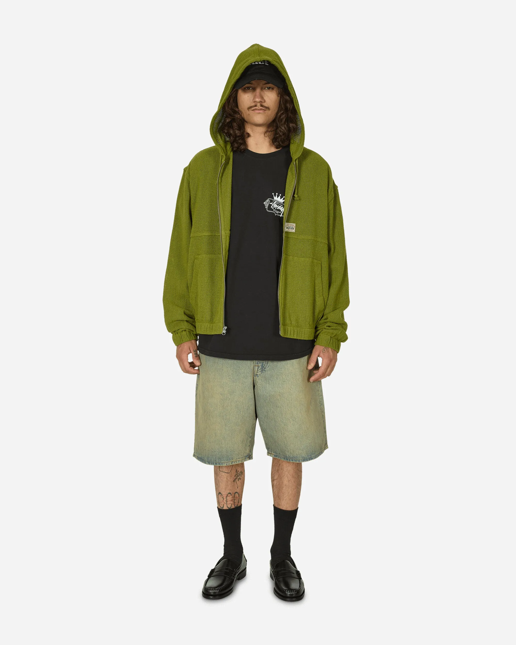 Cotton Mesh Work Jacket Green
