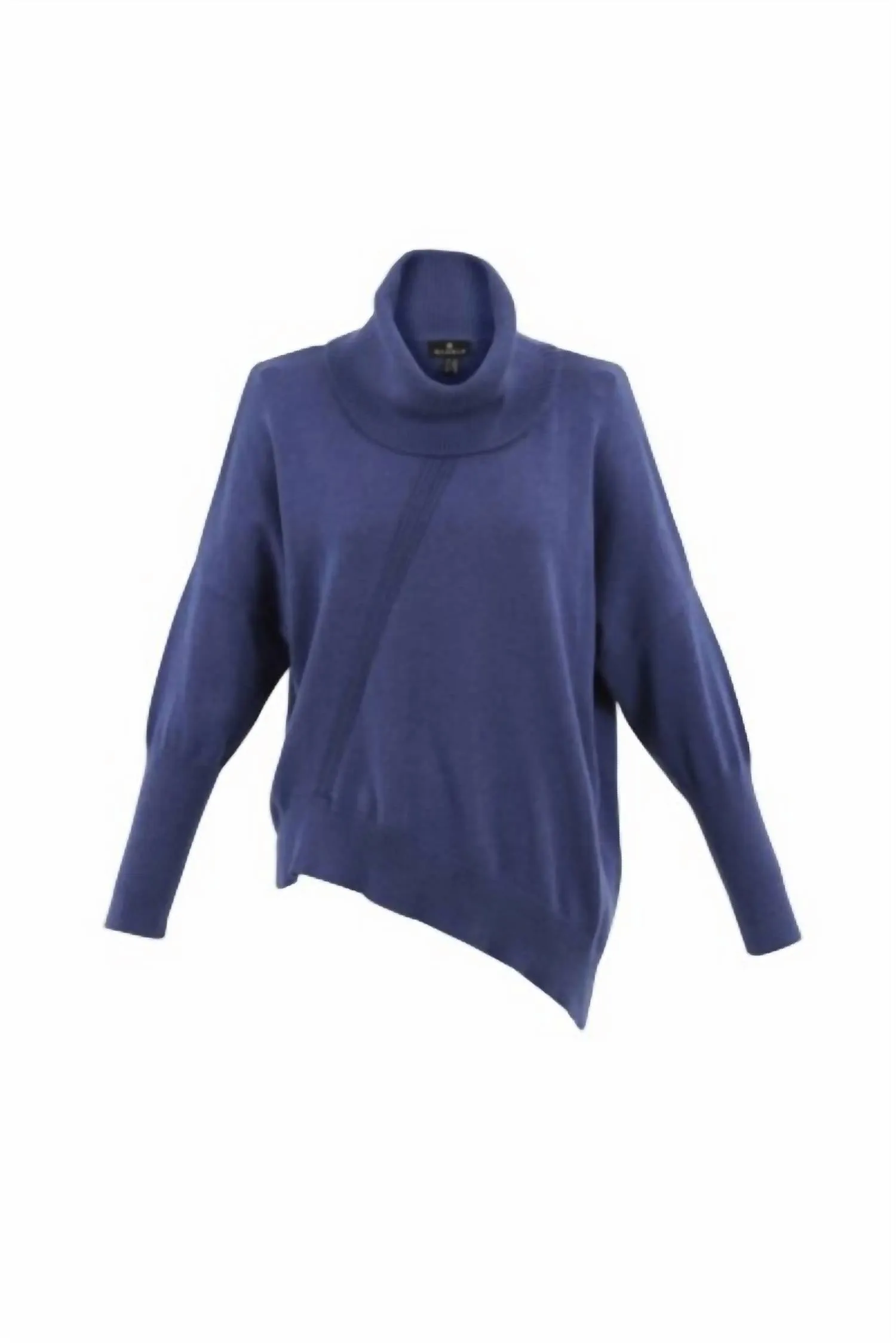 Cowl Neck Sweater In Blue
