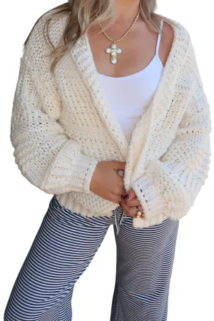 Cozy Knit Sweater In Cream