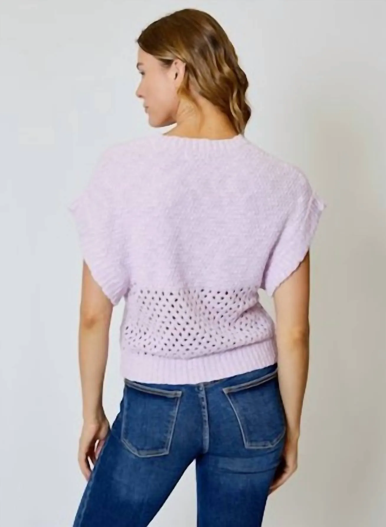 Crewneck Vest In Wild Lilac