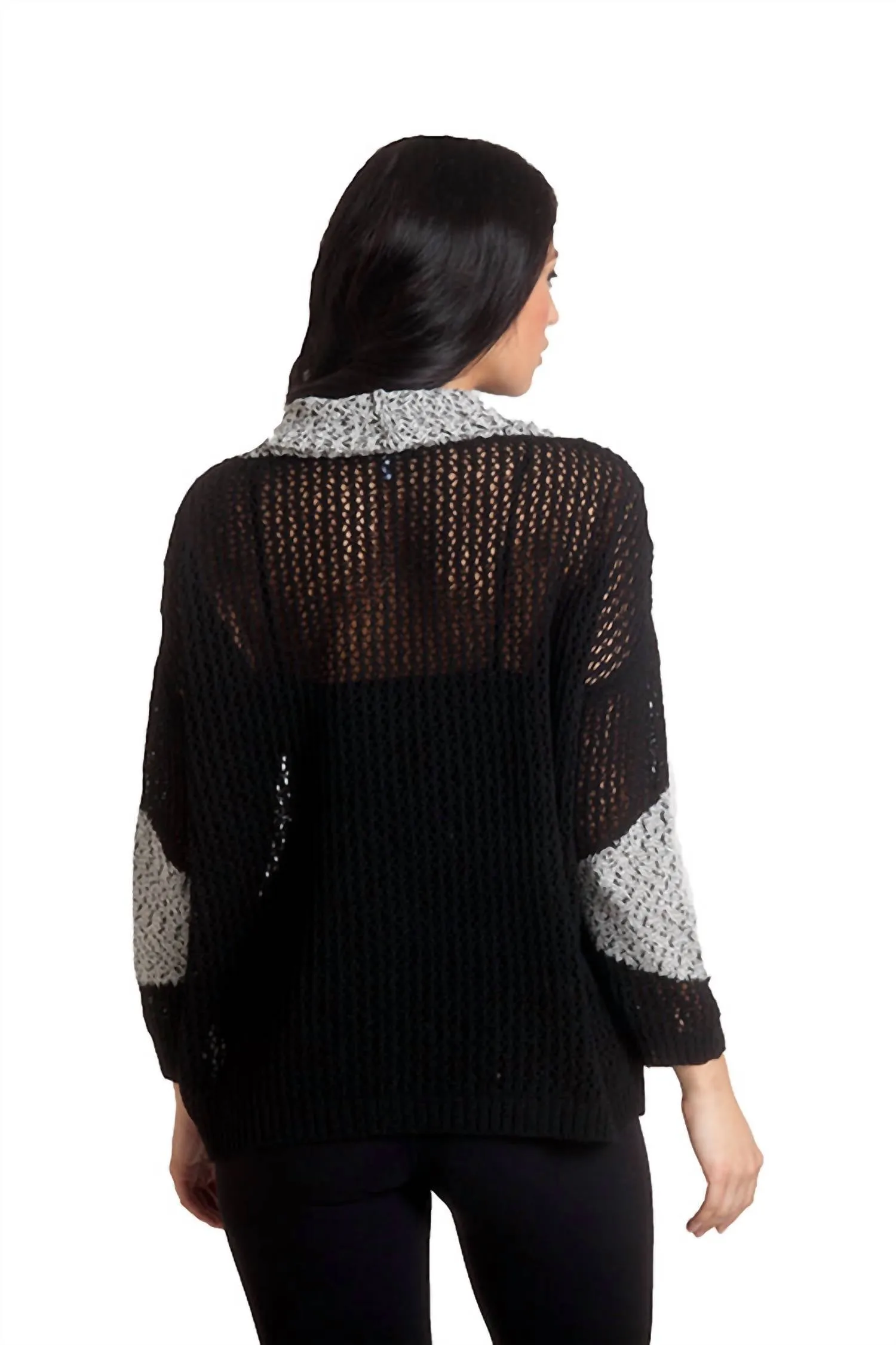 Crochet Dot Cowl In Black/frost