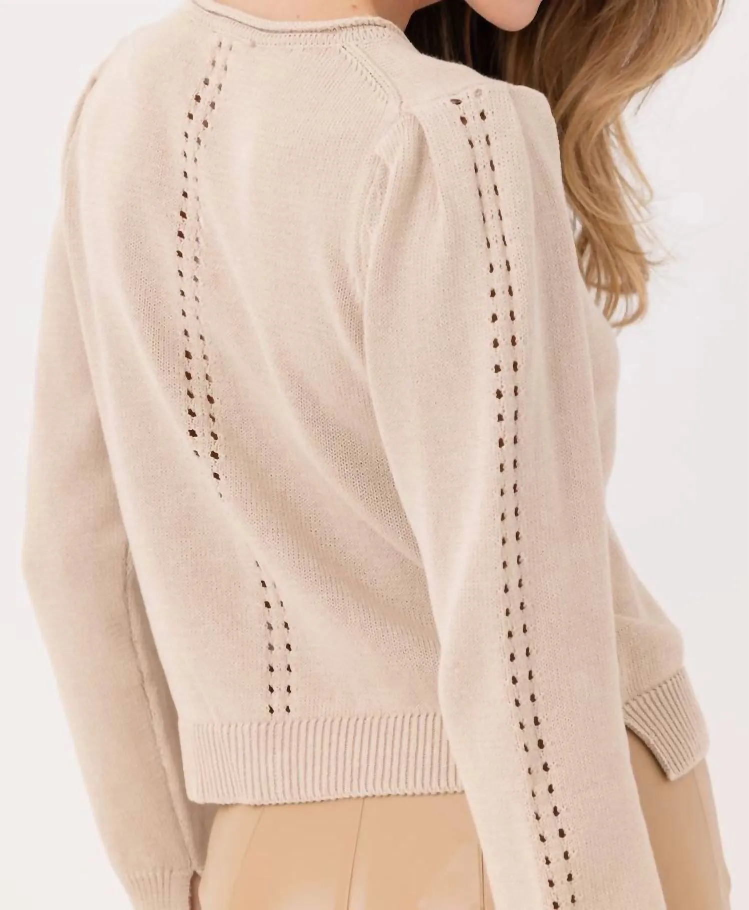 Crystal Sweater In Tan