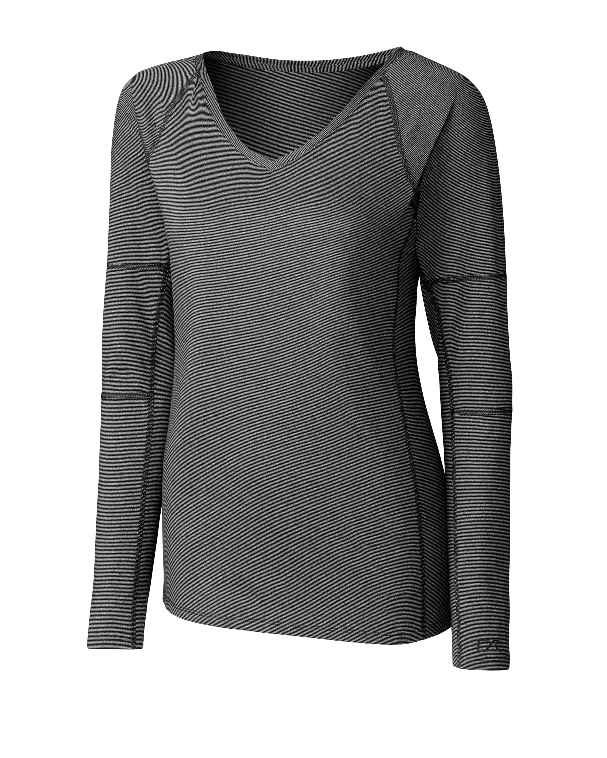 Cutter & Buck Ladies' L/S Victory V Neck Shirt