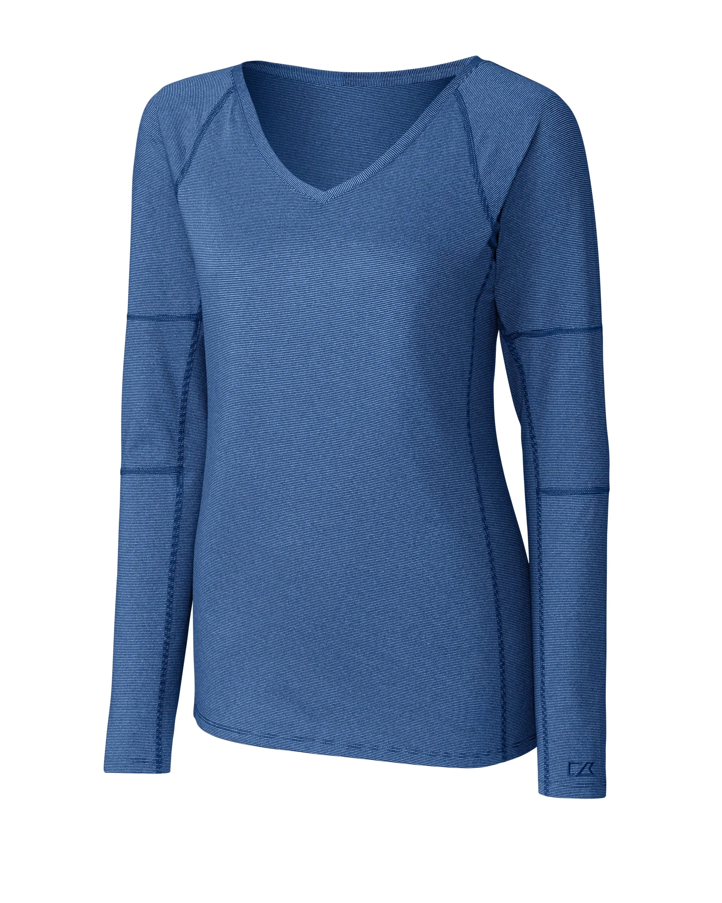 Cutter & Buck Ladies' L/S Victory V Neck Shirt