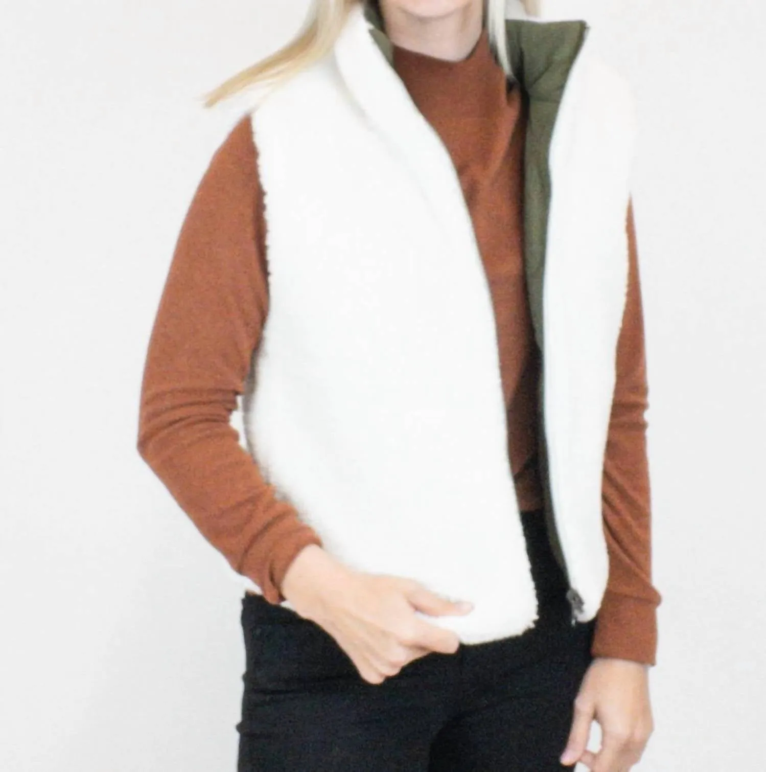 Dani Reversible Vest In Multi Color