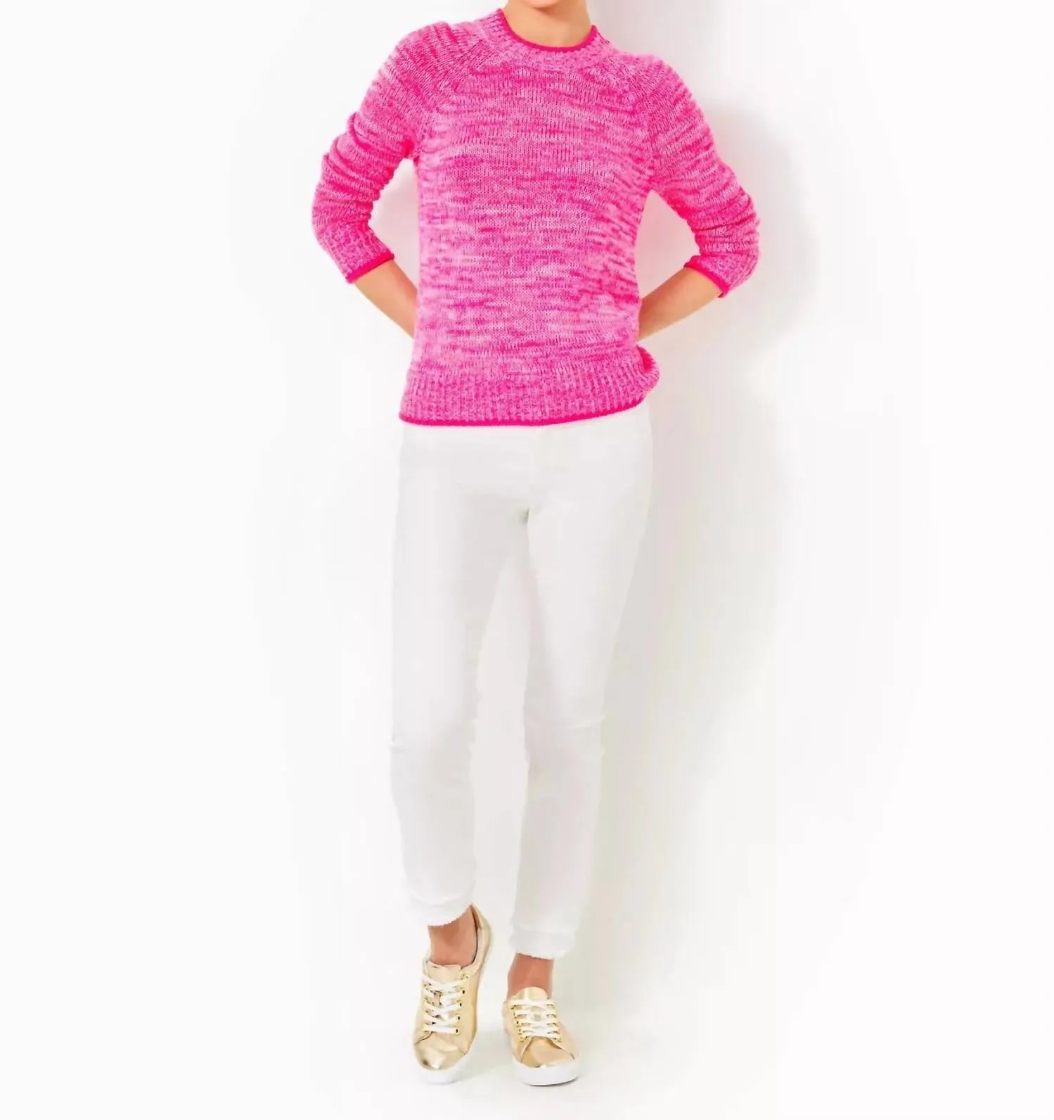 Deba Sweater In Passion Fruit Pink Marl
