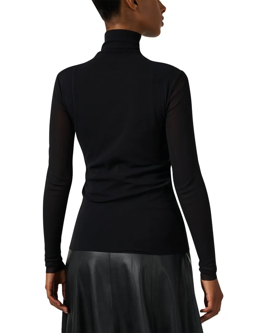 D.Exterior Mesh Turtleneck Top