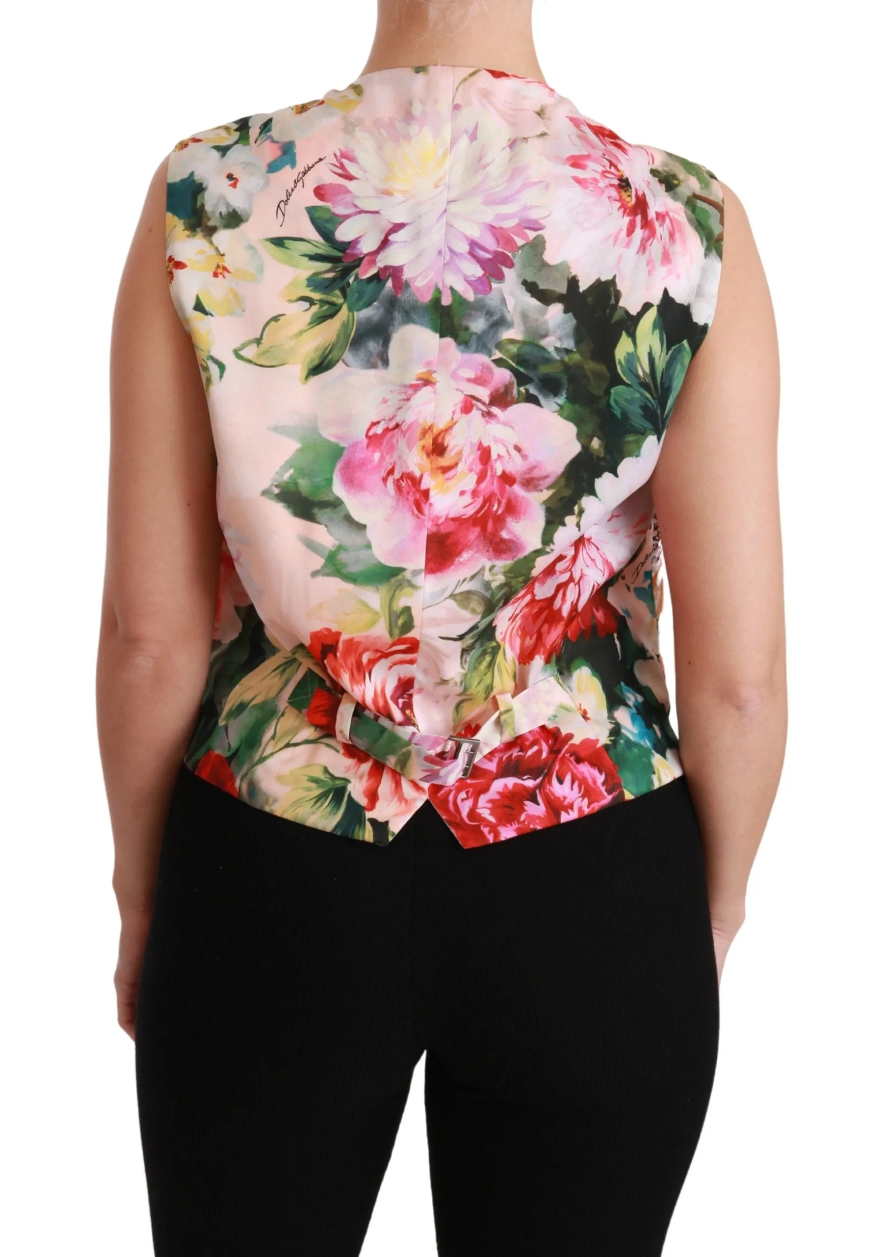 Dolce & Gabbana Brocade Floral Sleeveless Women's Vest