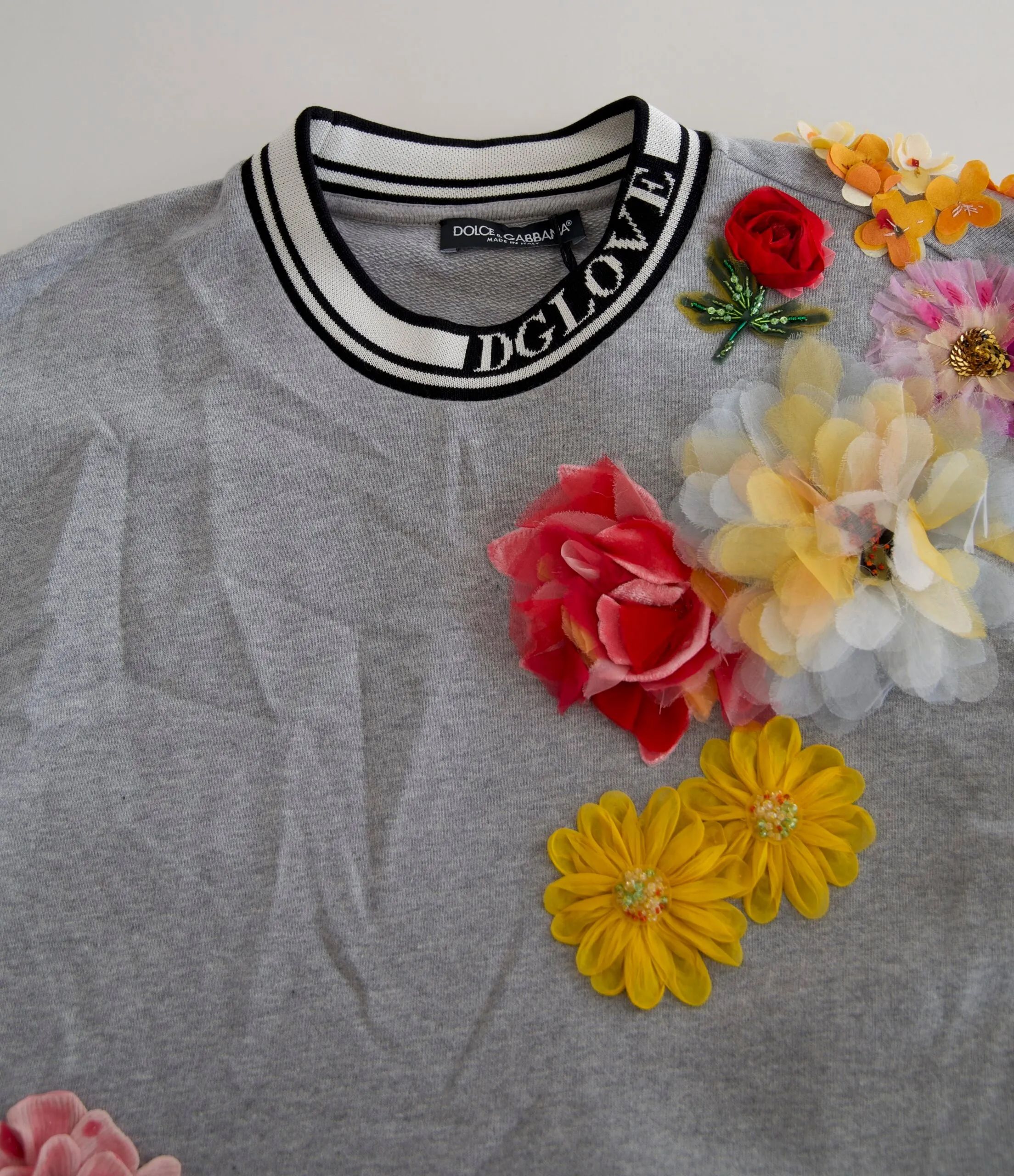 Dolce & Gabbana Chic Embellished Crew Neck Pullover Women's Sweater