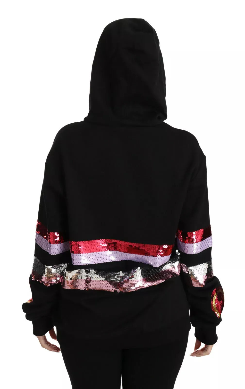 Dolce & Gabbana DG Sequined Hooded Pullover Women's Sweater