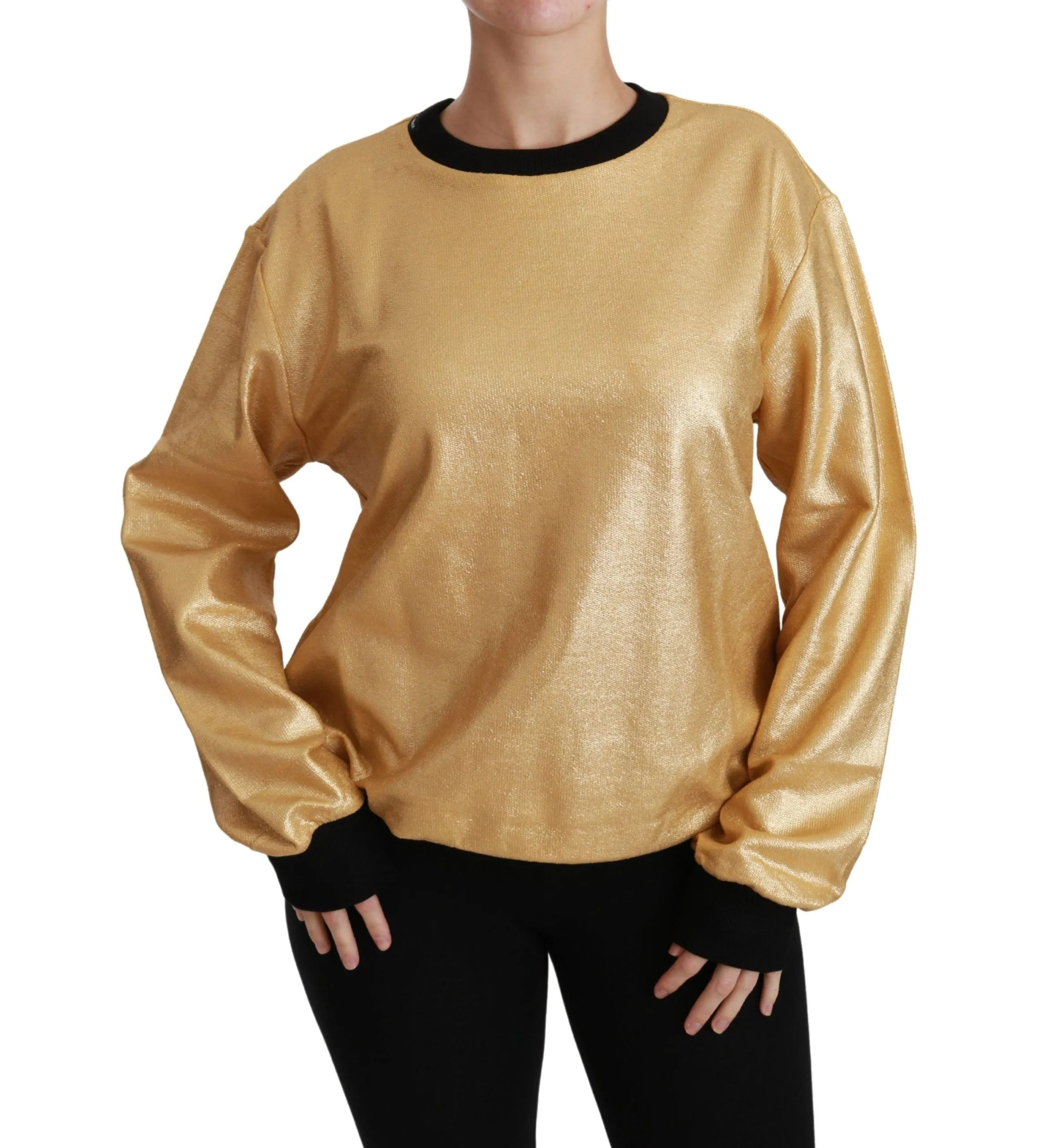 Dolce & Gabbana Elegant Crew Neck Cotton Women's Sweater