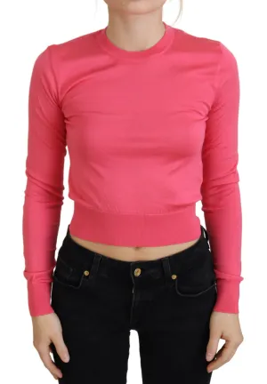 Dolce & Gabbana Elegant Cropped Crewneck Women's Sweater