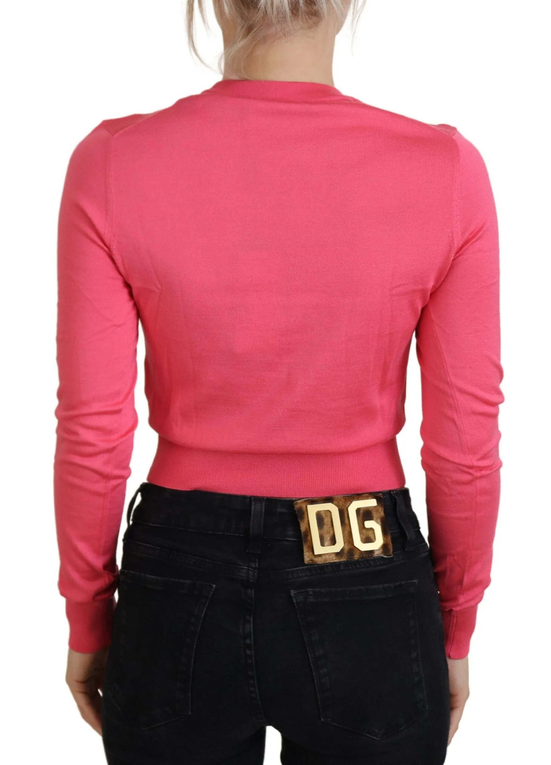 Dolce & Gabbana Elegant Cropped Crewneck Women's Sweater