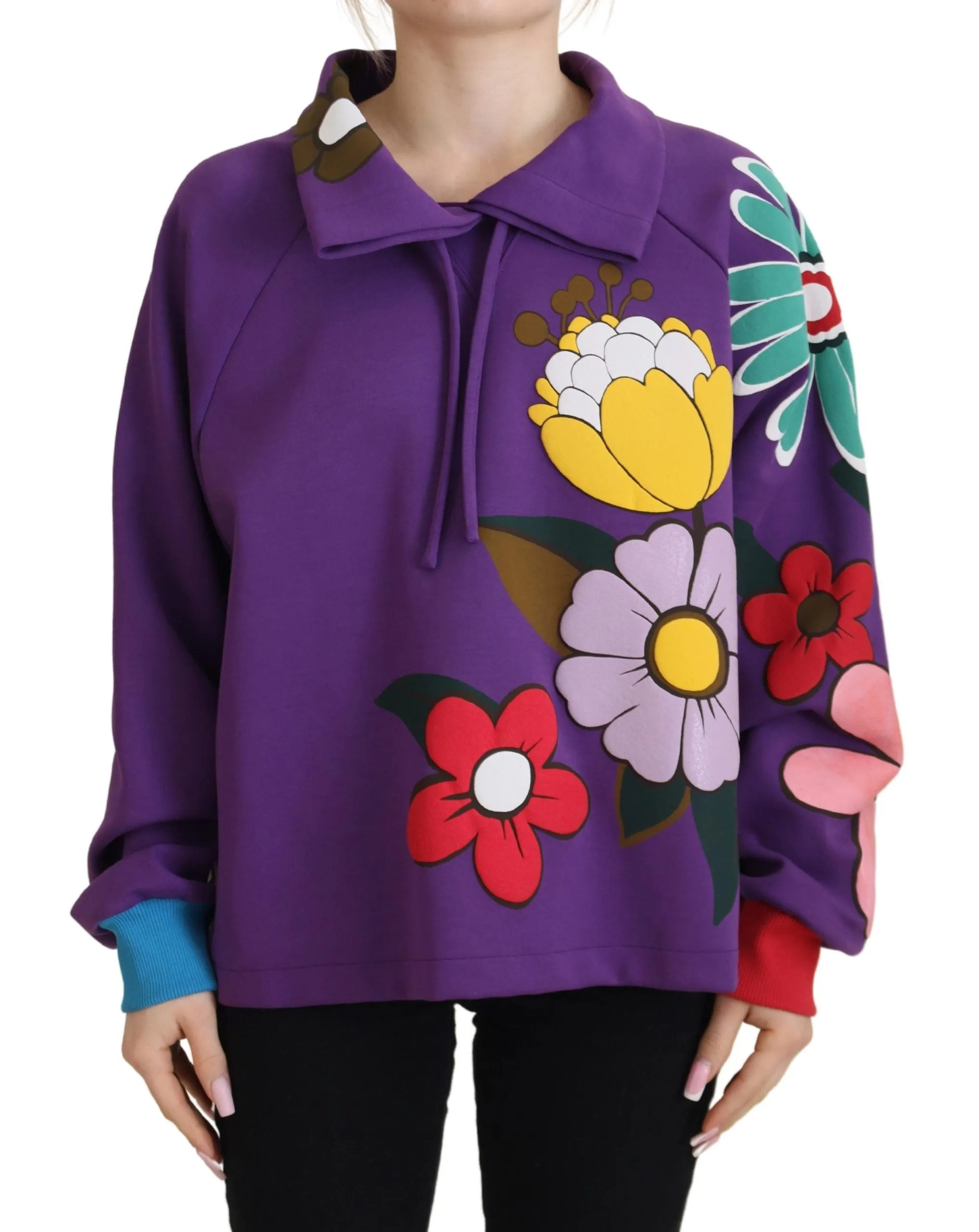 Dolce & Gabbana Elegant Floral Pullover Women's Sweater