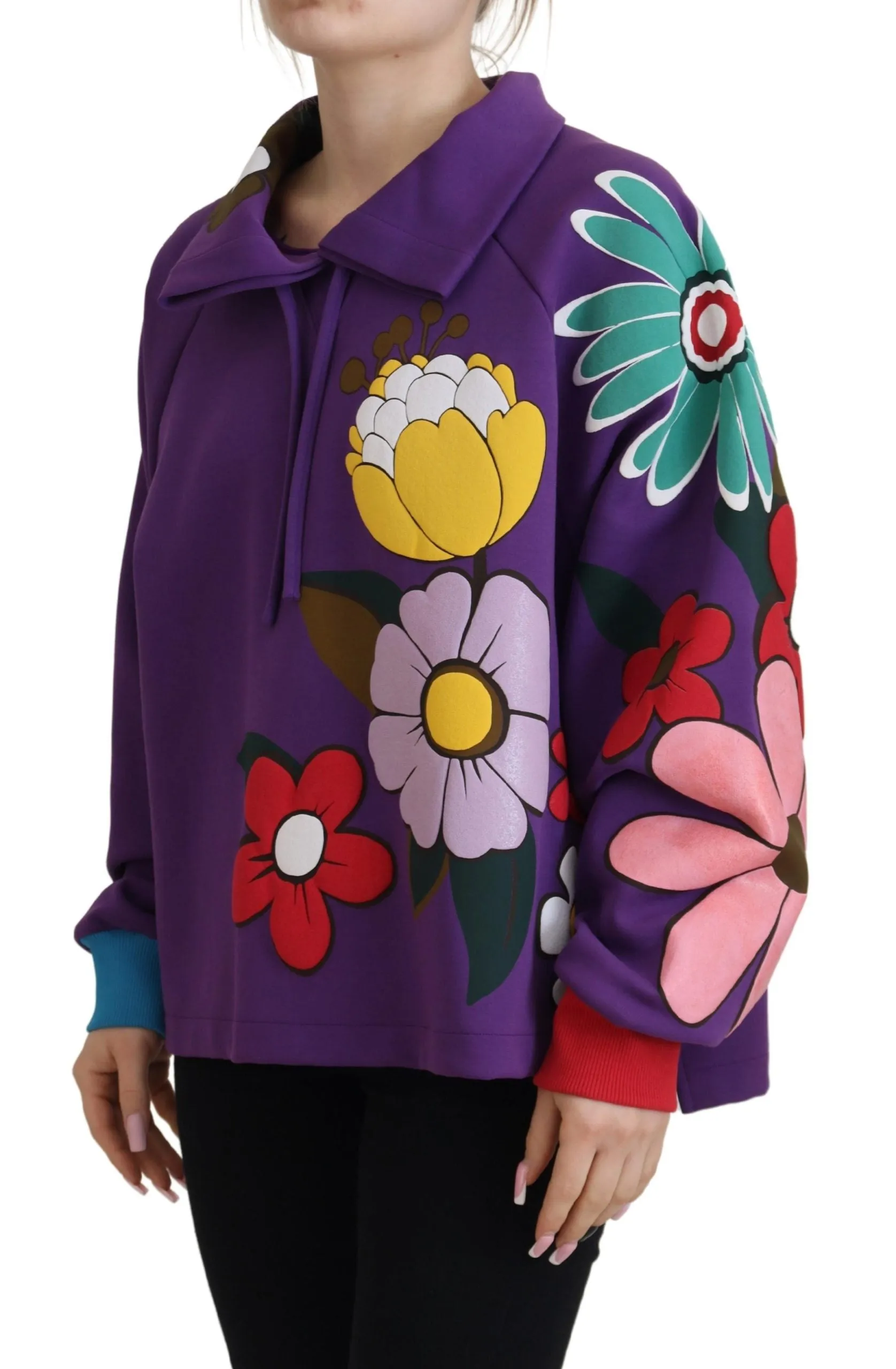 Dolce & Gabbana Elegant Floral Pullover Women's Sweater