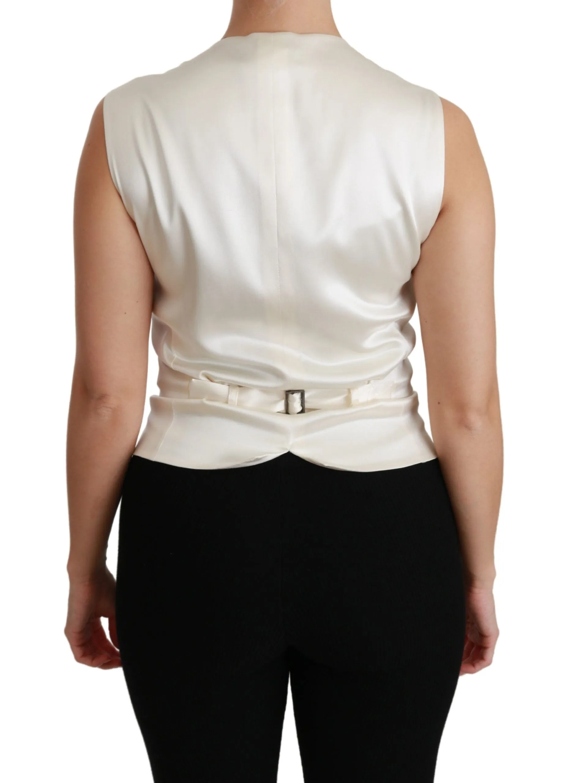 Dolce & Gabbana Elegant Silk Sleeveless Vest in & Women's