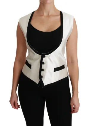 Dolce & Gabbana Elegant Silk Sleeveless Vest in & Women's
