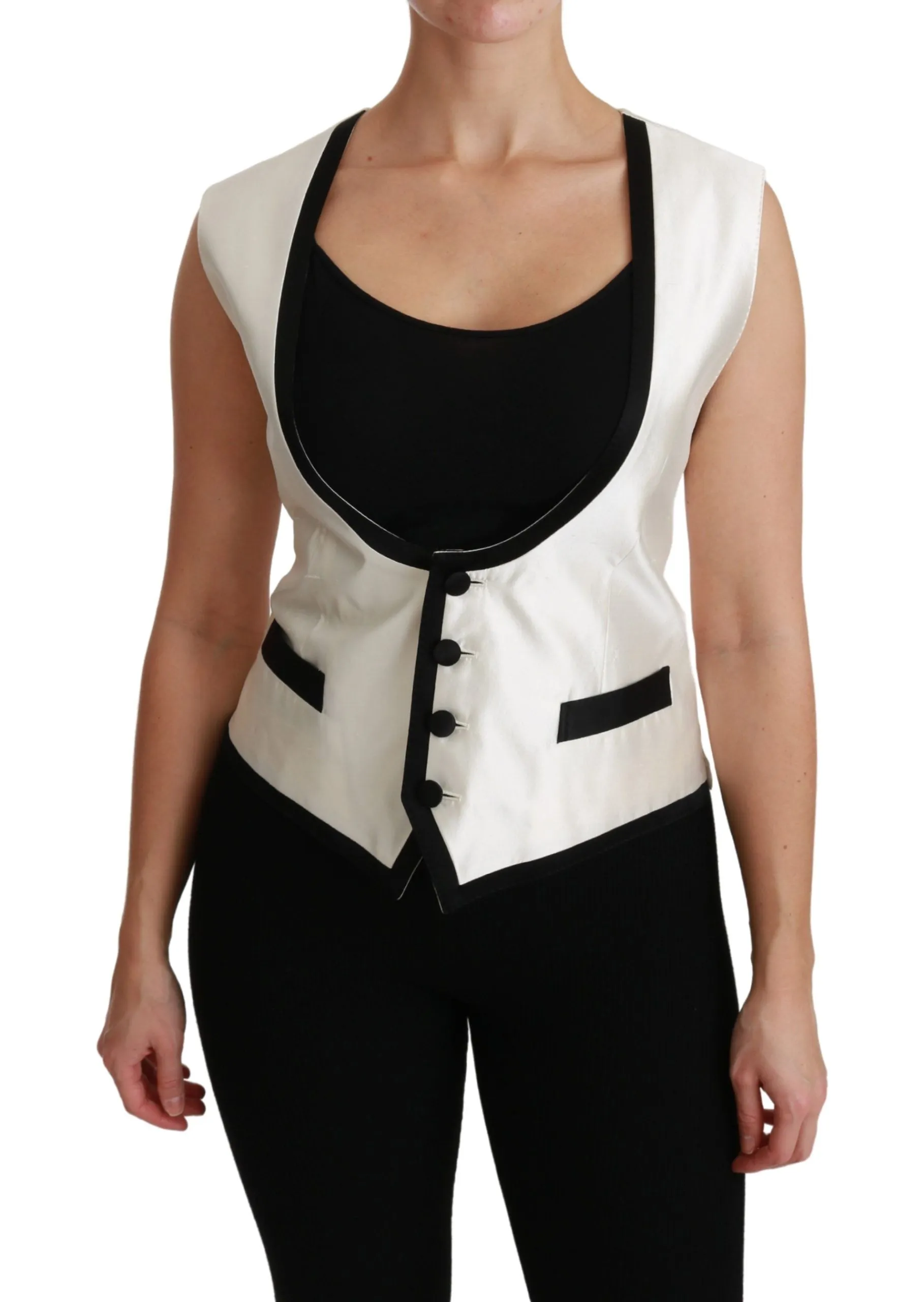 Dolce & Gabbana Elegant Silk Sleeveless Vest in & Women's