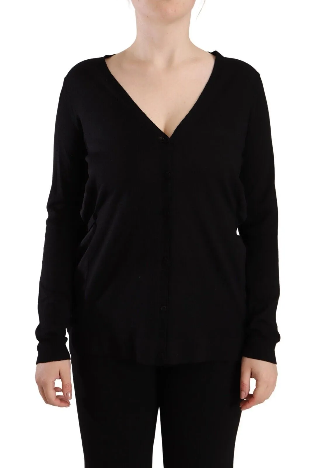 Dolce & Gabbana Elegant V-Neck Wool Women's Pullover