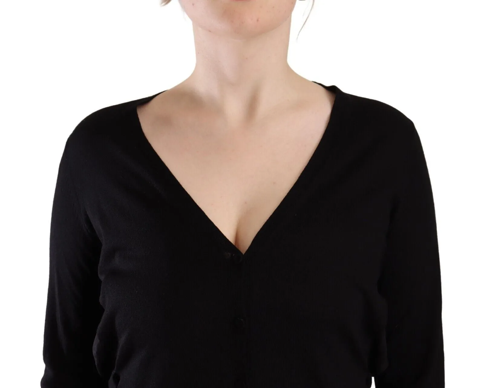 Dolce & Gabbana Elegant V-Neck Wool Women's Pullover