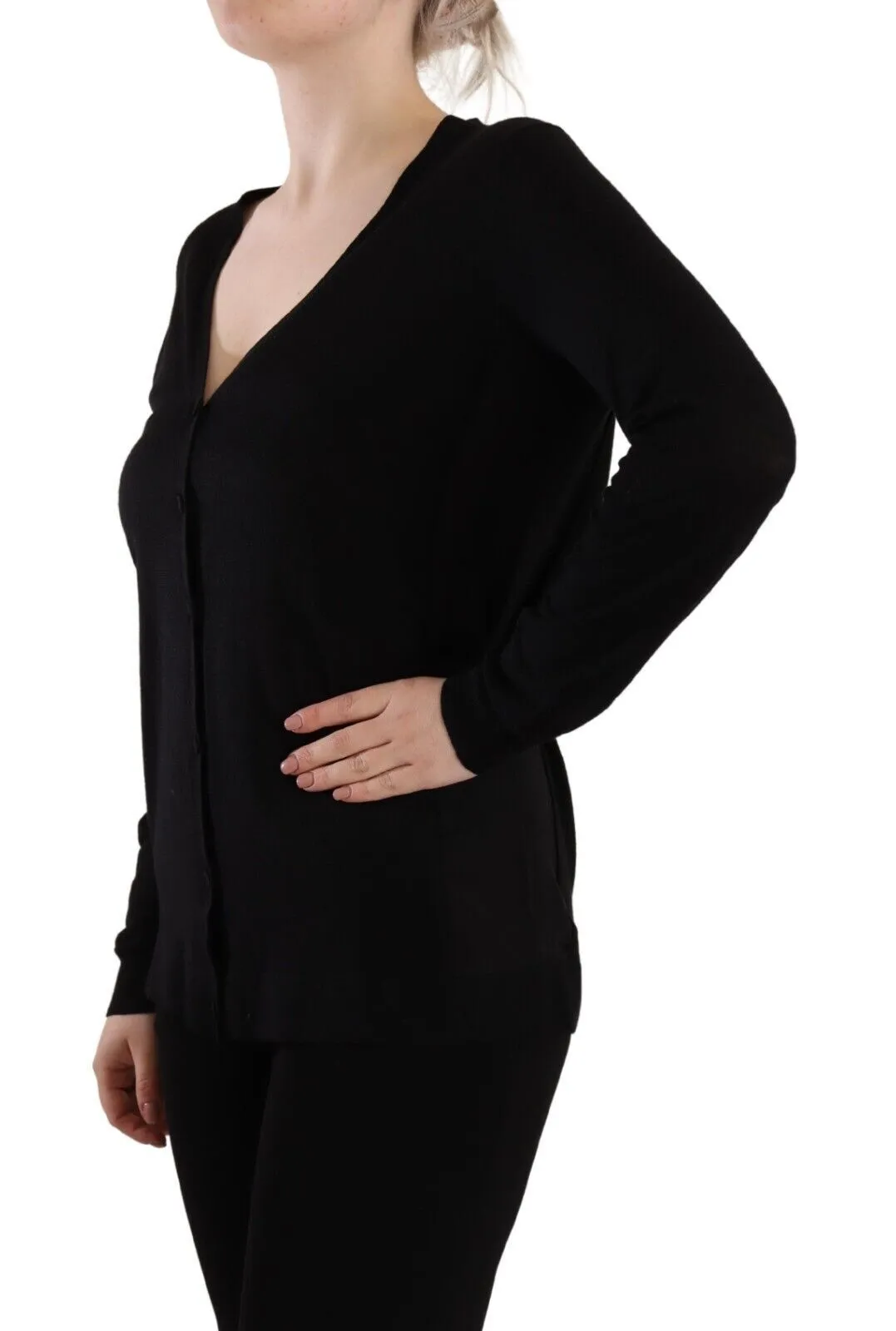 Dolce & Gabbana Elegant V-Neck Wool Women's Pullover