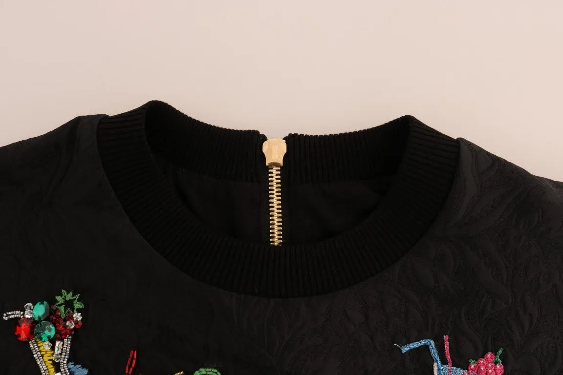 Dolce & Gabbana Enchanted Crystal Embellished Women's Sweater